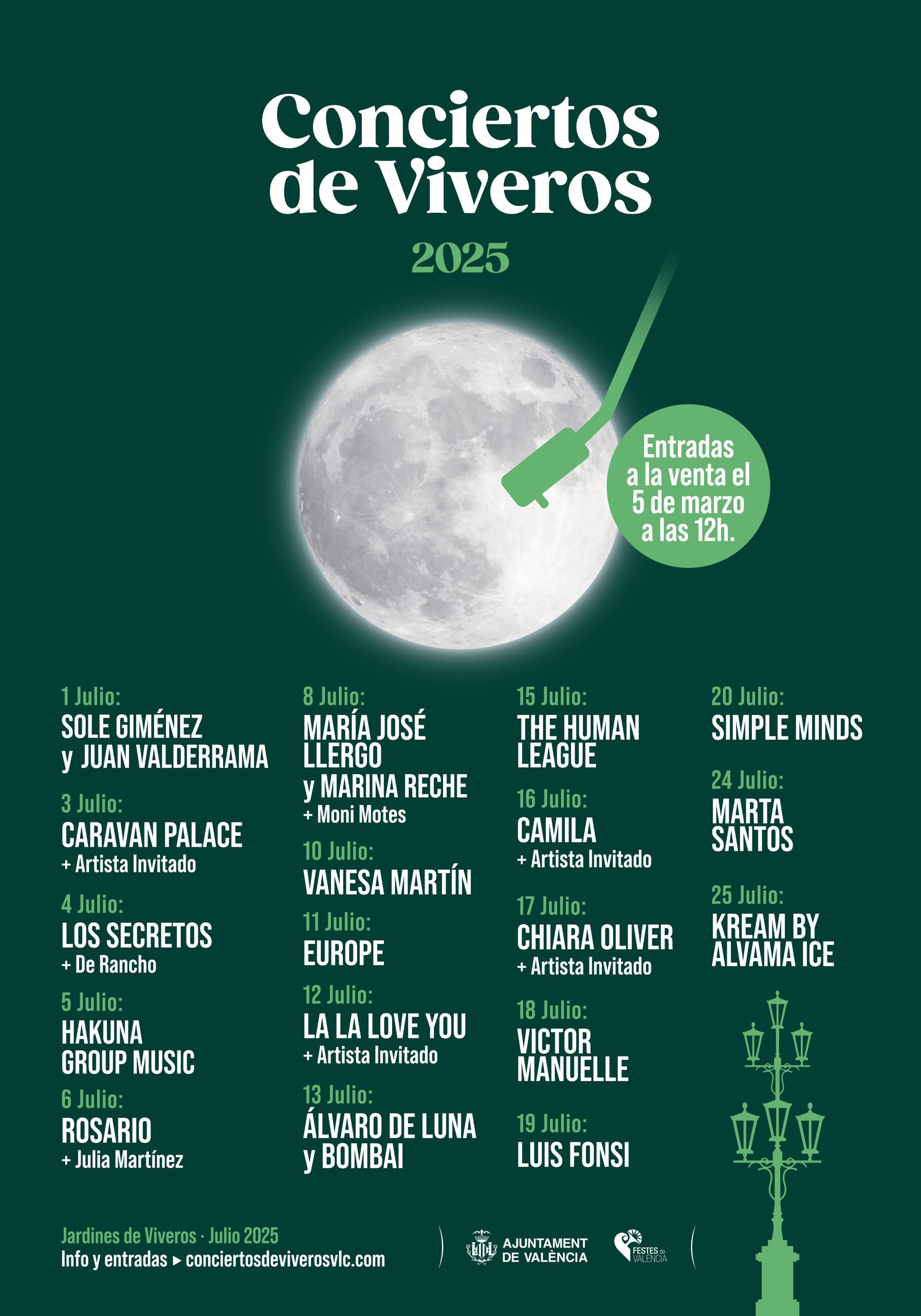 Conciertos Valencia 2025 - Viveros